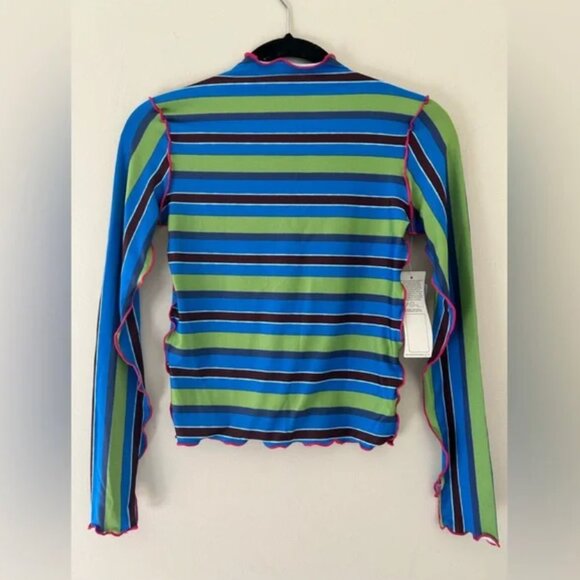 Free People NWT Seea Swim top long sleeve size S - Picture 3 of 7